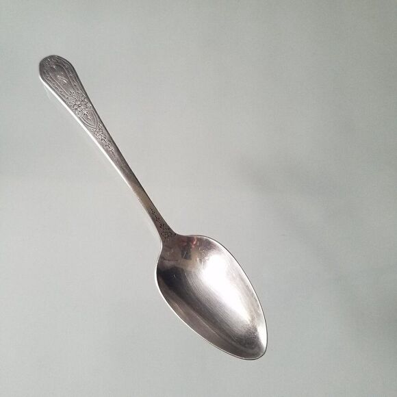 Vintage Oneida Community 1927 Paul Revere Pattern Silverplate Tea Spoon Monogram - Picture 8 of 11